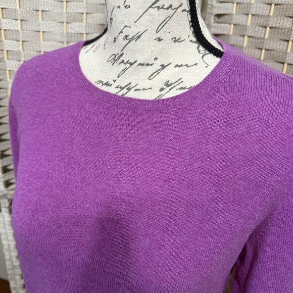 Charter Club Cashmere Turtleneck Sweater Medium Petite Plum Purple 2 Ply Women - Picture 4 of 9